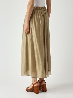 4. Pantalón de mujer en tejido con efecto seda. Cuerda