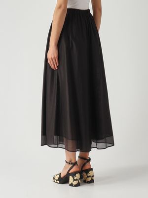 4. Damenhose aus Seidenimitat Schwarz