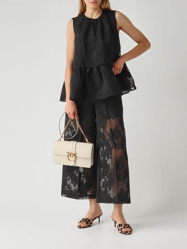 2. Pantalone donna in pizzo Nero Meimeij m6er04
