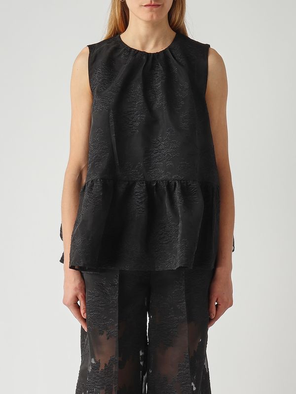 Women's jacquard blouse Black Meimeij