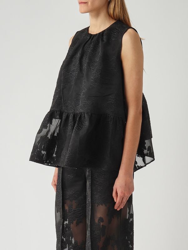 3. Blusa donna in tessuto jacquard Nero Meimeij m6er03