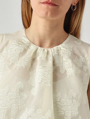 5. Damenbluse aus Jacquardstoff Anis