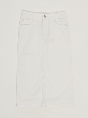 1. Jupe en coton stretch pour fille Blanc