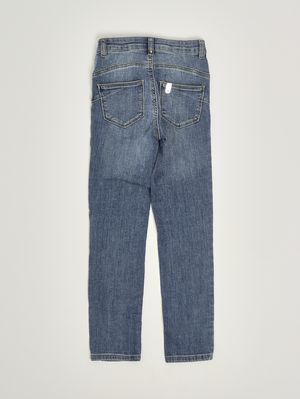 2. Mädchenjeans aus Stretch-Baumwolle Mittlerer Denim