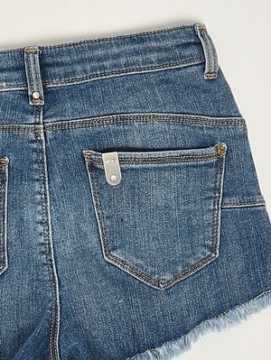 3. Girls' stretch cotton shorts Medium Denim