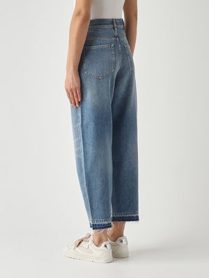 4. Jeans de mujer Estelle Egg de mezcla de algodón Vaqueros vintage