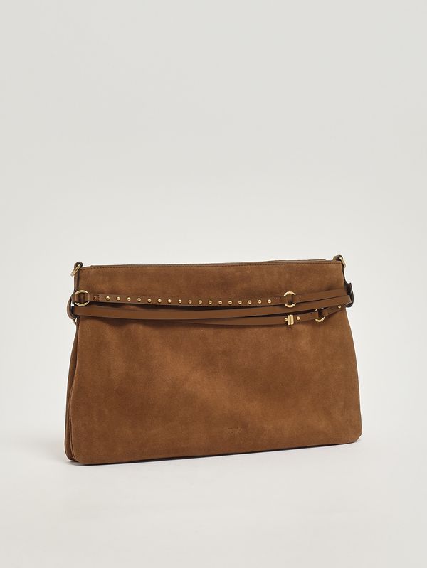 Pinko Damentasche Belt Bag Big Suede aus Wildleder - Braun