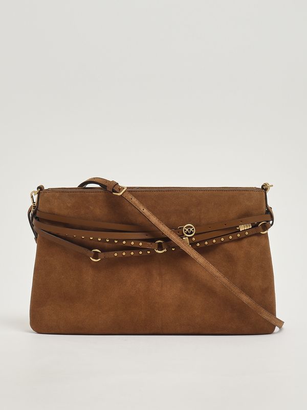 5. Borsa donna Belt Bag Big Suede in pelle scamosciata Marrone Pinko 105903a0f6