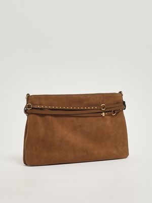 3. Borsa donna Belt Bag Big Suede in pelle scamosciata Marrone