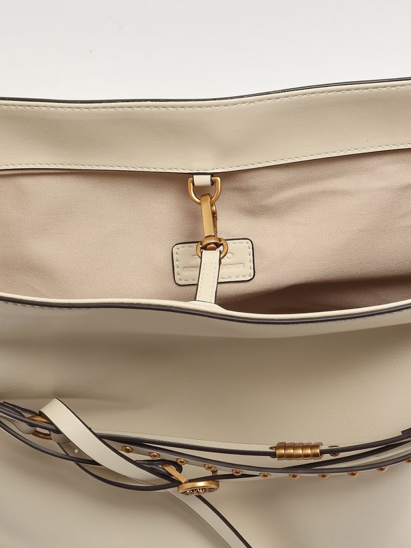 6. Damentasche Bucket Belt Classic aus Leder Creme Pinko 106339a0qo