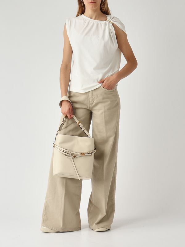 2. Damentasche Bucket Belt Classic aus Leder Creme Pinko 106339a0qo