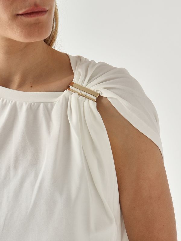 5. Damen-T-Shirt Melody aus elastischem Baumwoll-Jersey Weiß Pinko 106478a35d