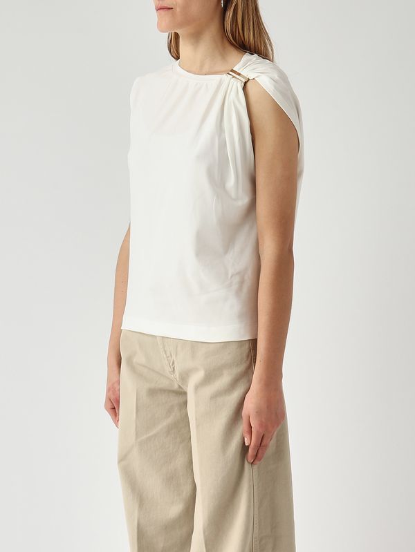 3. Damen-T-Shirt Melody aus elastischem Baumwoll-Jersey Weiß Pinko 106478a35d