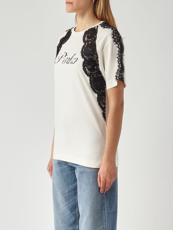 3. Esther women's vintage cotton jersey T-shirt White Pinko 106561a383