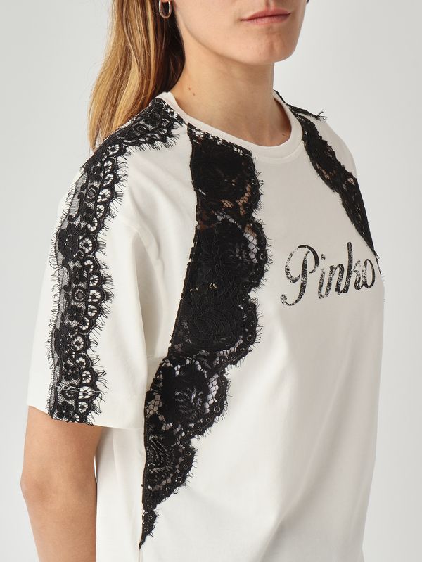 5. Esther women's vintage cotton jersey T-shirt White Pinko 106561a383