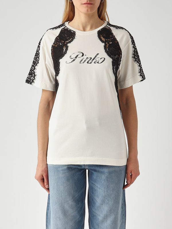 1. Esther women's vintage cotton jersey T-shirt White Pinko 106561a383