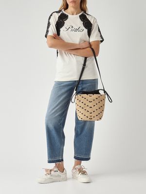 2. Camiseta de mujer Esther de punto de algodón vintage. Blanco