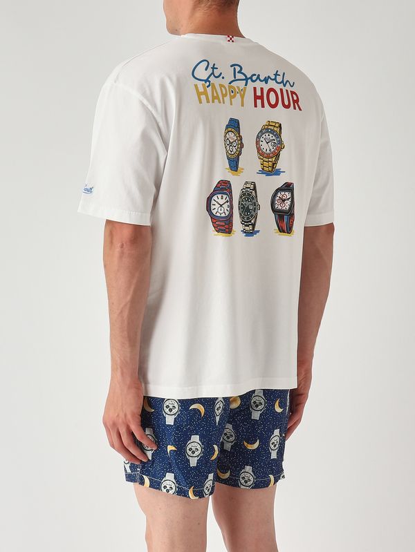 4. T-shirt Delmar en coton pour homme Sb Happy Hour 01n MC2 Saint Barth dlr0001