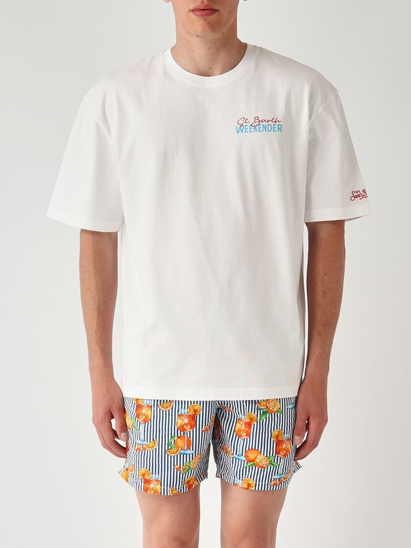 1. T-shirt uomo Delmar in cotone Sb Weekender 01n MC2 Saint Barth dlr0001