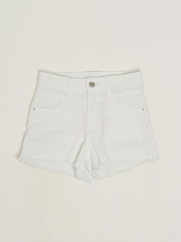 Girls' stretch cotton shorts White Liu Jo