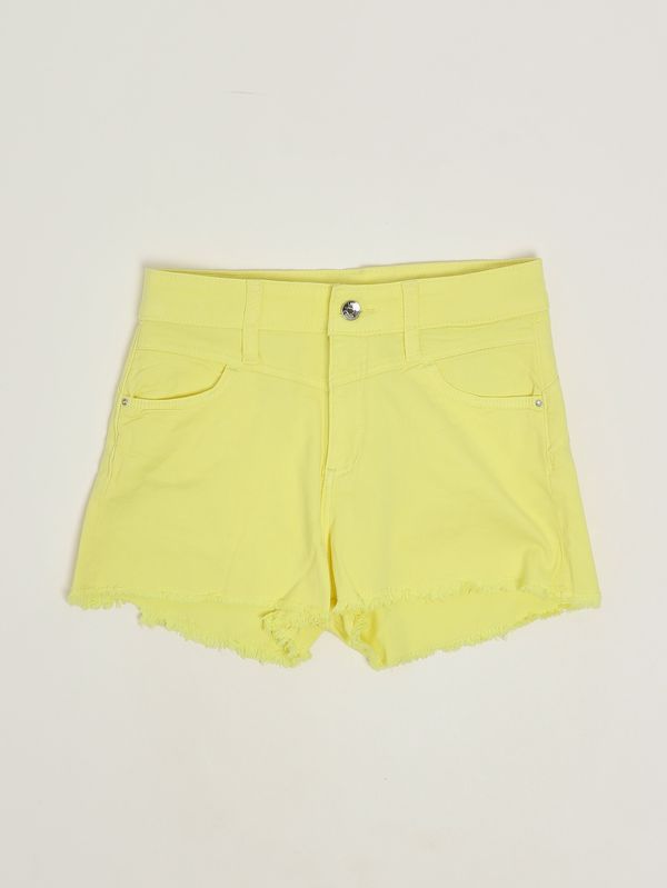 Girls' stretch cotton shorts Yellow Liu Jo