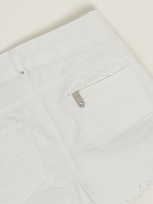 3. Girls' stretch cotton shorts White