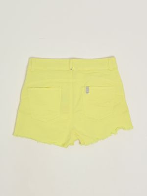 2. Girls' stretch cotton shorts Yellow