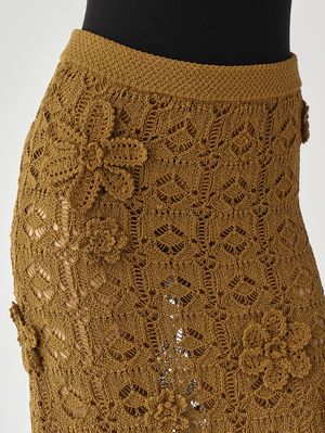 5. Anthemis women's crochet skirt Bronze
