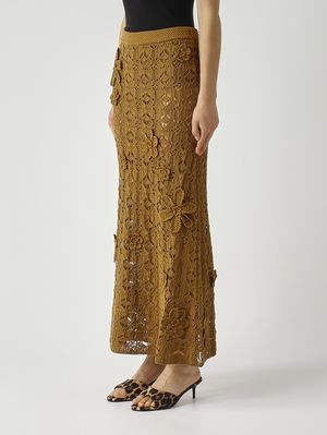 3. Anthemis women's crochet skirt Bronze