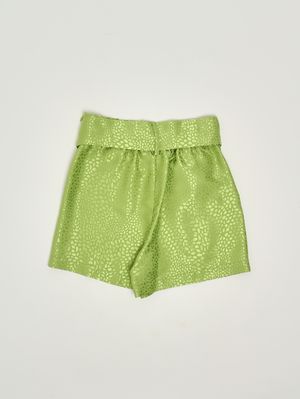 2. Girl's jacquard fabric shorts Green