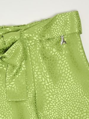3. Girl's jacquard fabric shorts Green