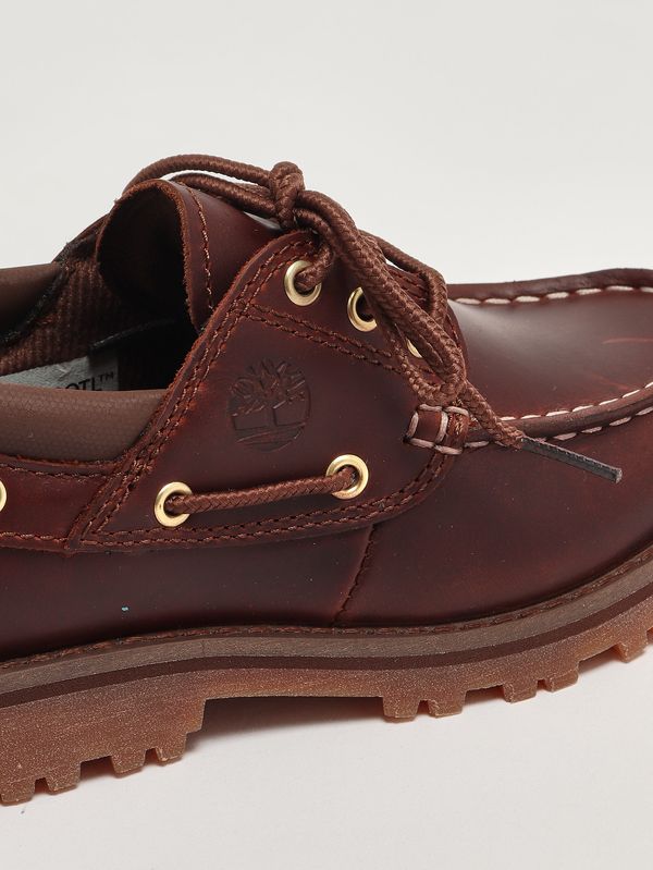 5. Mocassino bambino Authentic 3-Eye Classic Lug in pelle Marrone Timberland tb0a2a5fem61