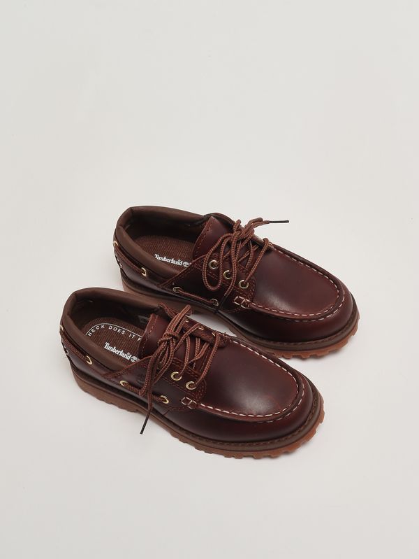 2. Mocassino bambino Authentic 3-Eye Classic Lug in pelle Marrone Timberland tb0a2a5fem61
