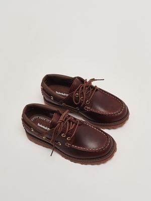 2. Mocassino bambino Authentic 3-Eye Classic Lug in pelle Marrone