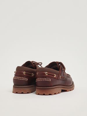 3. Mocassino bambino Authentic 3-Eye Classic Lug in pelle Marrone