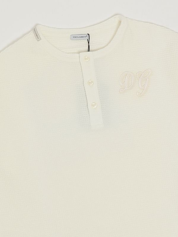 3. Kinder-T-Shirt aus Baumwolle Weiß Dolce e Gabbana l44s69fu628