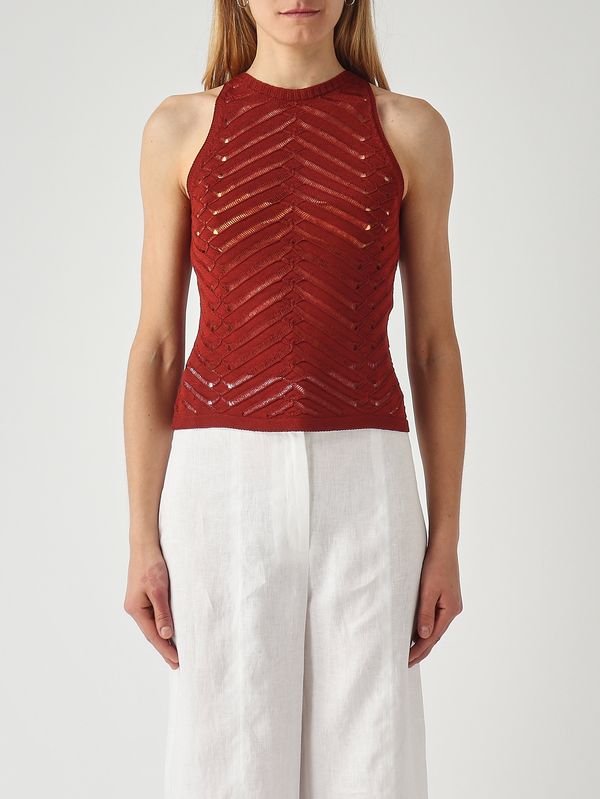 1. Top donna in maglia Marrone Twinset 261tt3103