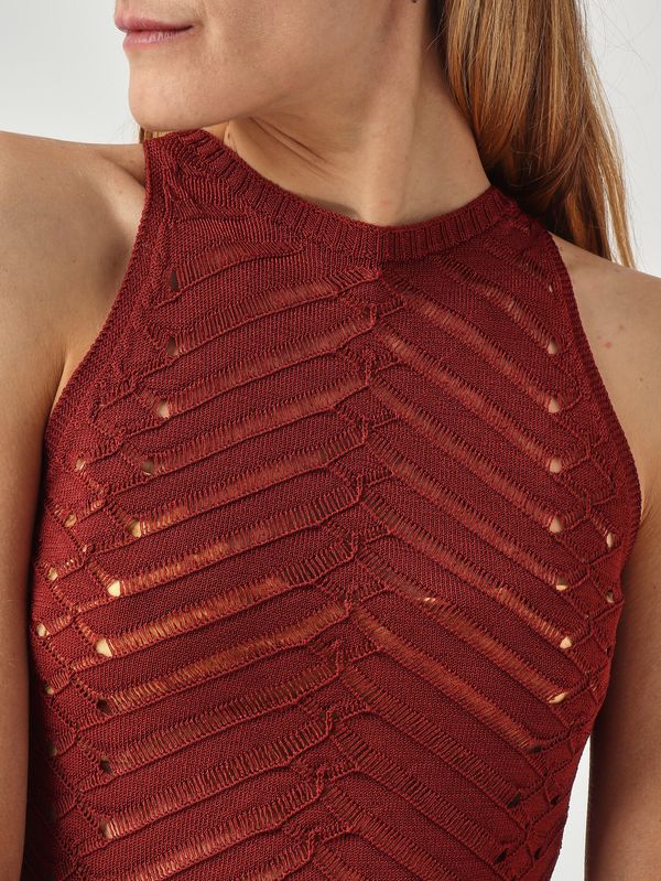 5. Top donna in maglia Marrone Twinset 261tt3103