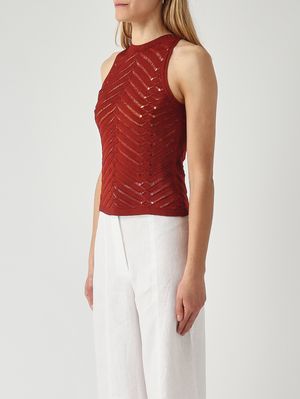 3. Top donna in maglia Marrone
