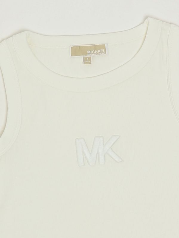 3. Top de niña de algodón elástico Blanco Michael Kors r30609