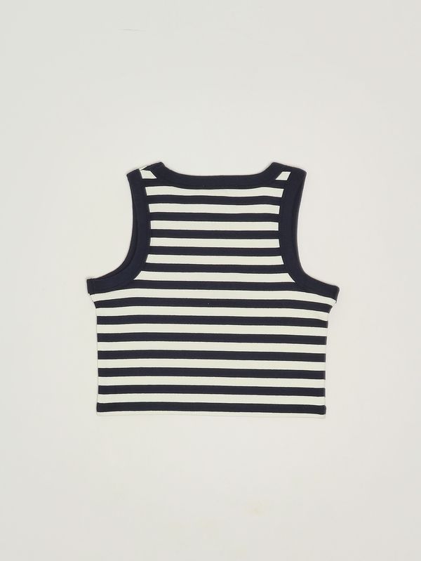 2. Top de niña de algodón elástico Líneas blancas y azules Michael Kors r30609