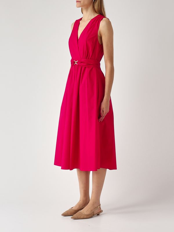 3. Damenkleid aus Stretch-Baumwolle Lippenstiftrot Twinset 261tt2161