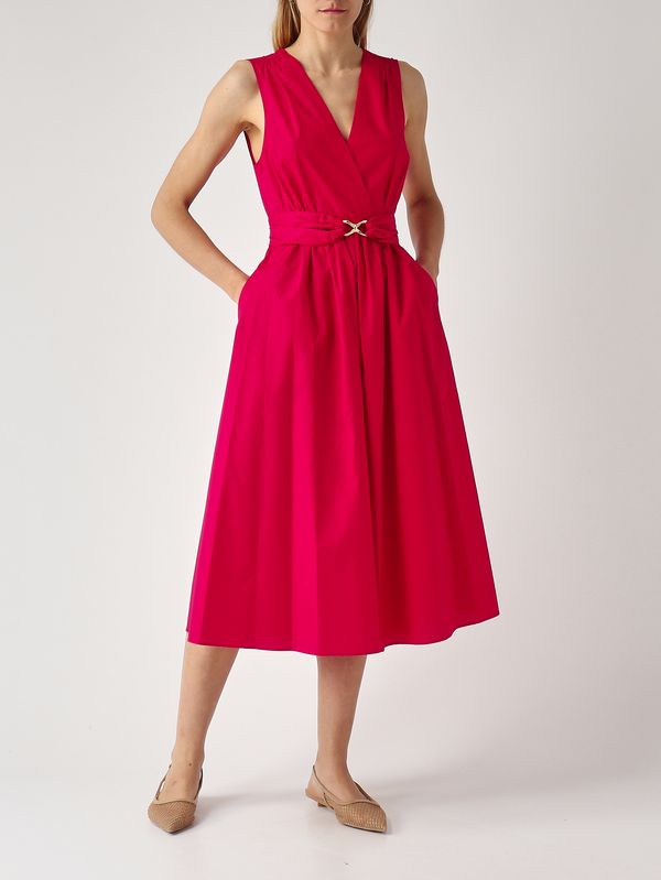 2. Damenkleid aus Stretch-Baumwolle Lippenstiftrot Twinset 261tt2161
