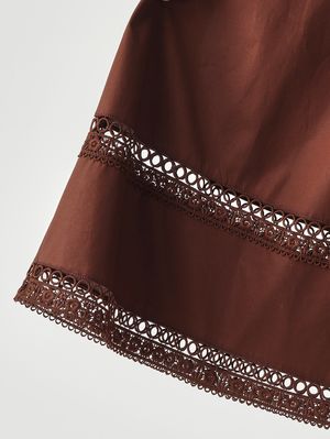 5. Women's stretch cotton dress Coffee