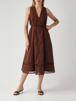 2. Women's stretch cotton dress Coffee