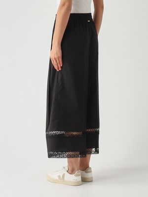 4. Pantalon femme en coton stretch Noir