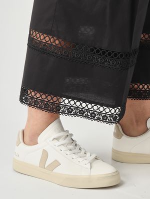 5. Pantalon femme en coton stretch Noir