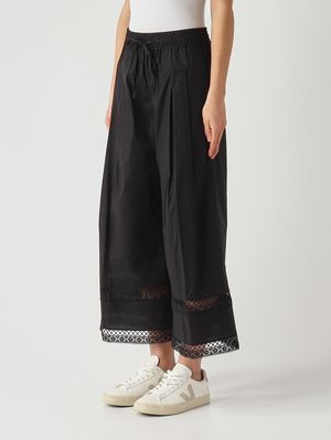 3. Pantalon femme en coton stretch Noir