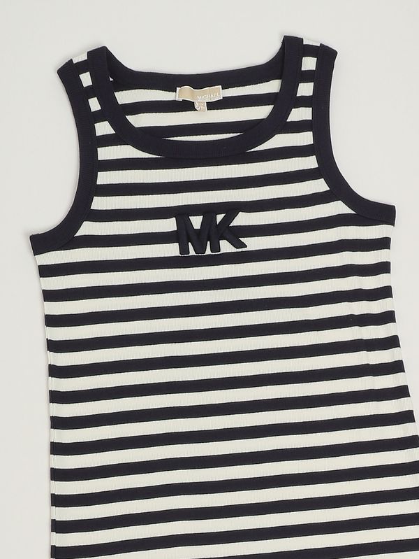 3. Abito bambina in cotone stretch Bianco-Blu Michael Kors zr30640