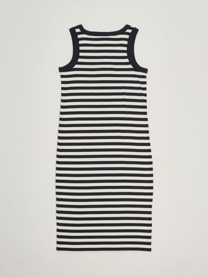 2. Abito bambina in cotone stretch Bianco-Blu